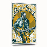 Chuck Berry Vintage Guitar Poster | Retro Music Wall Art