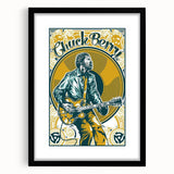 Chuck Berry Vintage Guitar Poster | Retro Music Wall Art