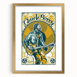 Chuck Berry Vintage Guitar Poster | Retro Music Wall Art