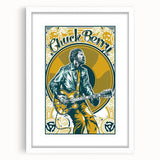 Chuck Berry Vintage Guitar Poster | Retro Music Wall Art