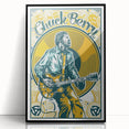 Chuck Berry Vintage Guitar Poster | Retro Music Wall Art