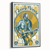 Chuck Berry Vintage Guitar Poster | Retro Music Wall Art