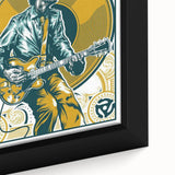 Chuck Berry Vintage Guitar Poster | Retro Music Wall Art