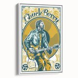 Chuck Berry Vintage Guitar Poster | Retro Music Wall Art