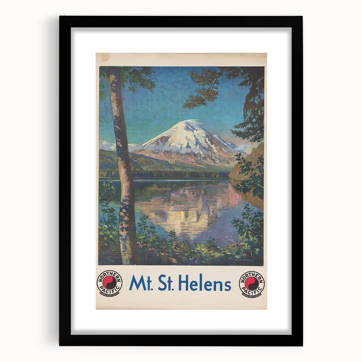 Retro Mount St. Helens Travel Poster – Vintage Prints & Scenic Art
