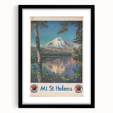 Retro Mount St. Helens Travel Poster – Vintage Prints & Scenic Art