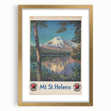 Retro Mount St. Helens Travel Poster – Vintage Prints & Scenic Art
