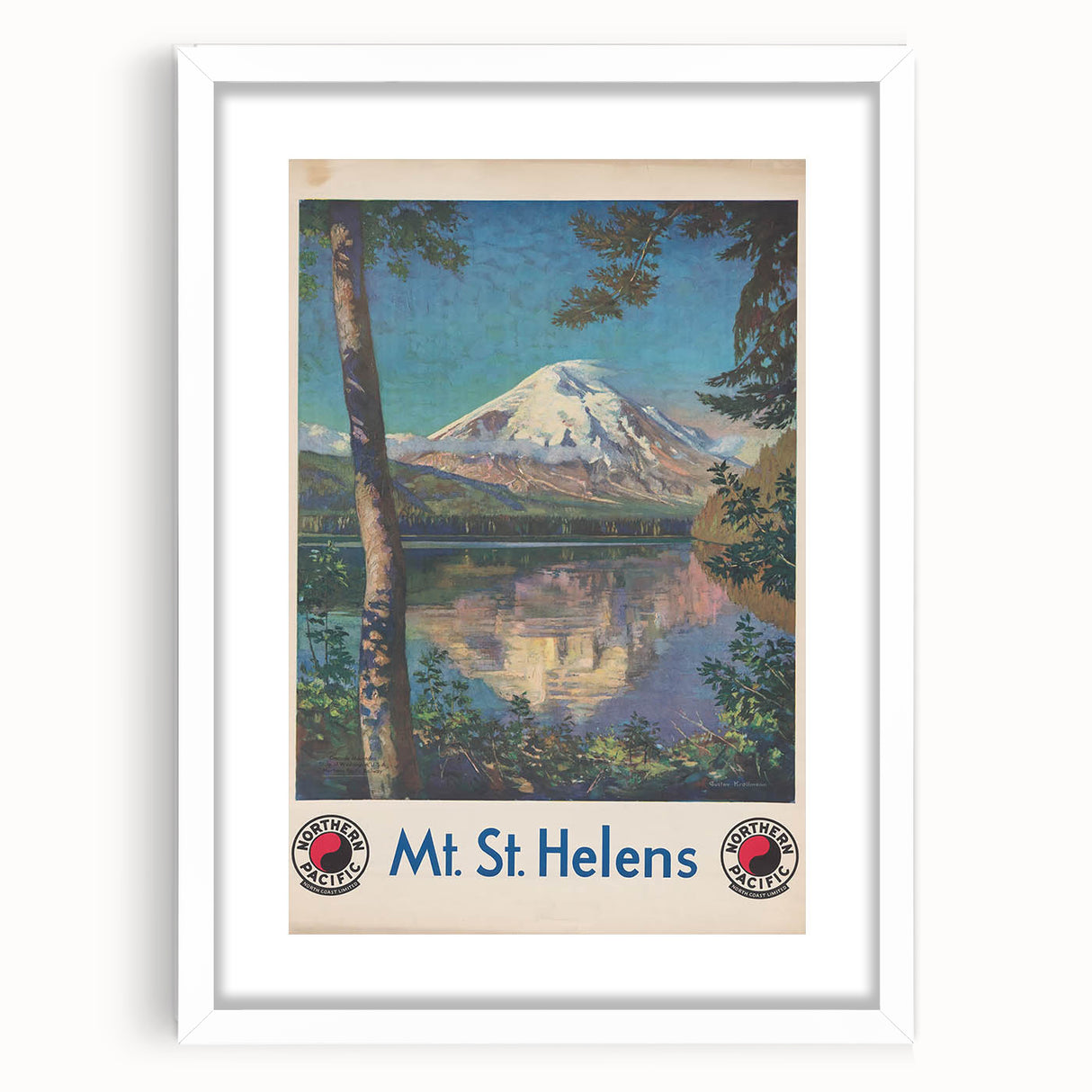 Retro Mount St. Helens Travel Poster – Vintage Prints & Scenic Art