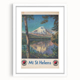 Retro Mount St. Helens Travel Poster – Vintage Prints & Scenic Art