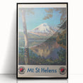 Retro Mount St. Helens Travel Poster – Vintage Prints & Scenic Art
