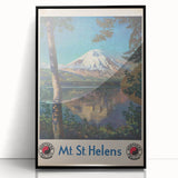 Retro Mount St. Helens Travel Poster – Vintage Prints & Scenic Art