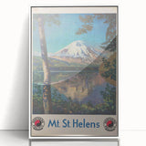 Retro Mount St. Helens Travel Poster – Vintage Prints & Scenic Art