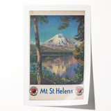 Retro Mount St. Helens Travel Poster – Vintage Prints & Scenic Art