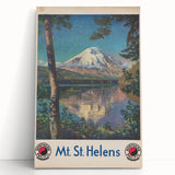 Retro Mount St. Helens Travel Poster – Vintage Prints & Scenic Art