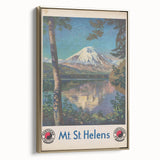 Retro Mount St. Helens Travel Poster – Vintage Prints & Scenic Art