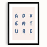 Adventure Wall Art – Inspirational Typography Print for Boys' Room