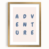Adventure Wall Art – Inspirational Typography Print for Boys' Room