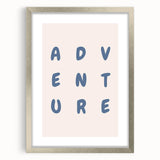 Adventure Wall Art – Inspirational Typography Print for Boys' Room