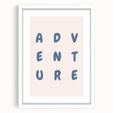 Adventure Wall Art – Inspirational Typography Print for Boys' Room