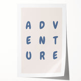Adventure Wall Art – Inspirational Typography Print for Boys' Room