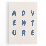 Adventure Wall Art – Inspirational Typography Print for Boys' Room