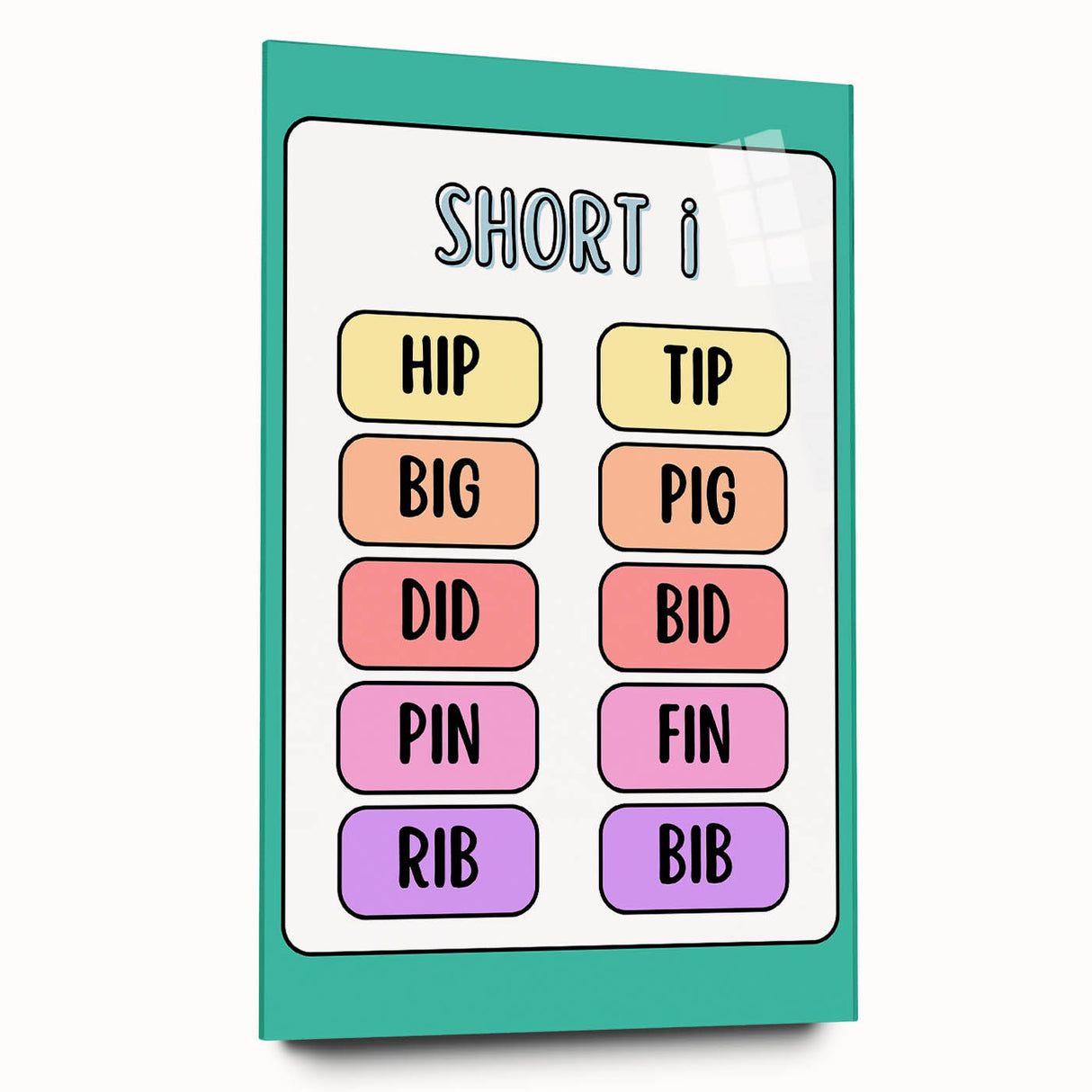 Educational Nursery Wall Decor – Short I Phonics Learning Print