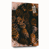 Large abstract wall art on acrylic glass depicting swirling autumn colors, ideal for bedroom or dining room decor.