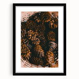 Extra large abstract art print featuring textured swirls in vibrant fall colors on a black framed canvas.