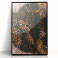 Large abstract wall art featuring autumnal shades on framed acrylic, suitable for modern art wall decor.