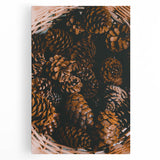 Large black and white abstract tree depiction on stretched canvas, ideal for kitchen wall art.