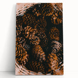 Large black and white stretched canvas depicting a minimalist tree in autumn, ideal for kitchen wall art or bedroom decor.