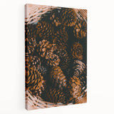 Large canvas print depicting an autumnal forest scene in rich orange and red tones, suitable for kitchen wall art.