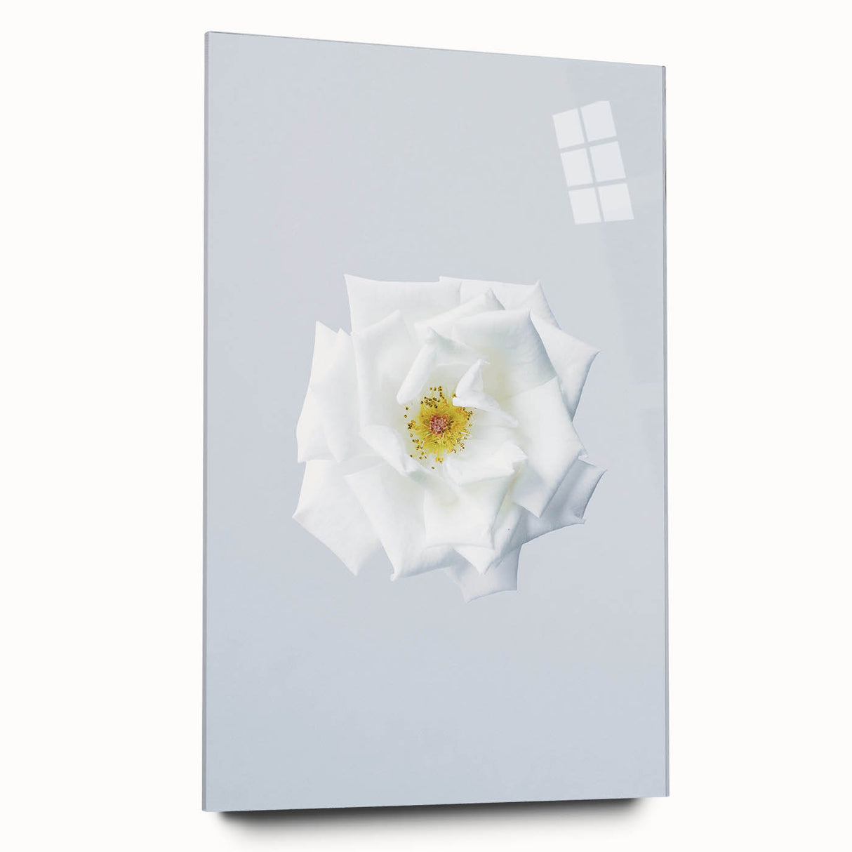 Large abstract wall art in vibrant spring colors on acrylic glass, ideal for bedroom or dining room decor.