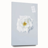 Large abstract wall art in vibrant spring colors on acrylic glass, ideal for bedroom or dining room decor.