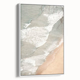 Extra large framed canvas featuring vintage poster art of summer, with a vibrant palette, ideal for living room decor.