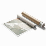 Extra large rolled canvas print featuring a detailed floral design in soft pastel shades.