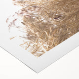 Art deco poster featuring geometric shapes in gold and teal on rolled canvas, suitable for dining room or bathroom wall art.