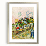 Extra large abstract art print featuring textured swirls in vibrant blues and yellows on a framed canvas.