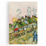 Black and white large canvas print of Van Gogh's Starry Night, ideal for kitchen wall art or bedroom ambiance.