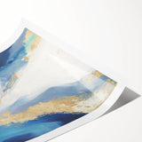 Abstract wall art print showcasing dynamic strokes in vibrant colors, rolled and ready for display. Perfect for modern home decor, adding artistic flair to any space.