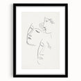 Modern Wall Art: Minimalist Sketch of Women - Elegant Line Drawing