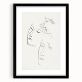 Modern Wall Art: Minimalist Sketch of Women - Elegant Line Drawing