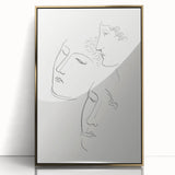 Modern Wall Art: Minimalist Sketch of Women - Elegant Line Drawing