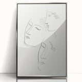 Modern Wall Art: Minimalist Sketch of Women - Elegant Line Drawing