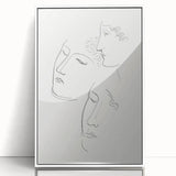 Modern Wall Art: Minimalist Sketch of Women - Elegant Line Drawing