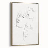 Modern Wall Art: Minimalist Sketch of Women - Elegant Line Drawing