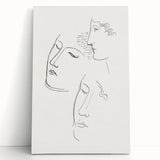 Modern Wall Art: Minimalist Sketch of Women - Elegant Line Drawing