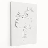 Modern Wall Art: Minimalist Sketch of Women - Elegant Line Drawing