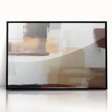Abstract wall art featuring bold black strokes on a white background, framed in sleek black acrylic, perfect for modern home decor accents. Ideal for art enthusiasts seeking a contemporary touch.