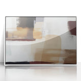 Framed wall art featuring abstract strokes in vibrant colors on a white background, ideal for modern home decor, enhancing any living space's aesthetic appeal.